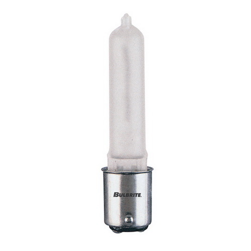 Picture of Bulbrite 613072 Q75FR-DC 75-Watt Dimmable Halogen JD Type T4- Double Contact Bayonet Base- Frost  - Pack of 5