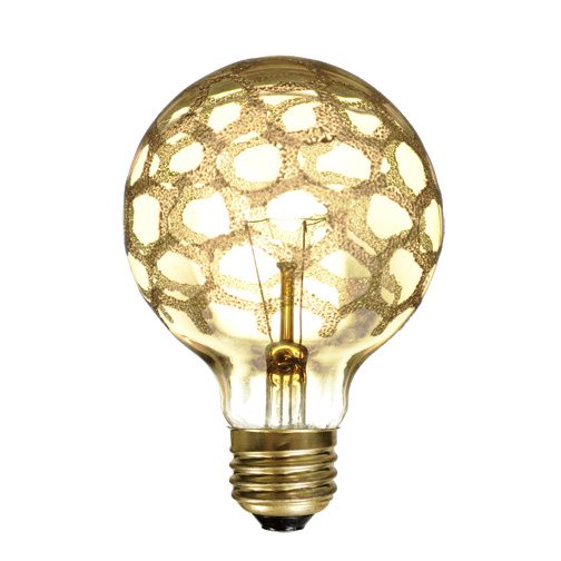 Picture of Bulbrite Pack of (6) 40 Watt Dimmable Amber Marble Finish G25 Medium (E26) Incandescent Bulb