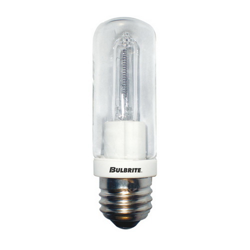 Picture of Bulbrite Pack of (4) 250 Watt 120V Dimmable Clear T10 Halogen Mini Light Bulbs with Medium (E26) Base  2900K Soft White Light
