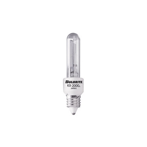 Picture of Bulbrite KX2000 Pack of (2) 40 Watt Dimmable Clear T3 Xenon Light Bulbs with Mini-Candelabra (E11) Base  2700K Warm White Light