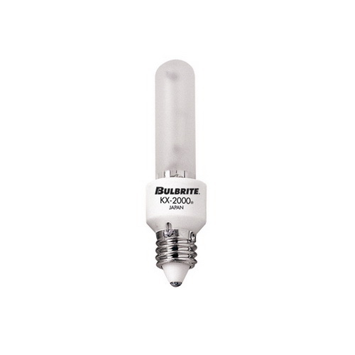 Picture of Bulbrite KX2000 Pack of (2) 60 Watt Dimmable Frost T3 Xenon Light Bulbs with Mini-Candelabra (E11) Base  2700K Warm White Light