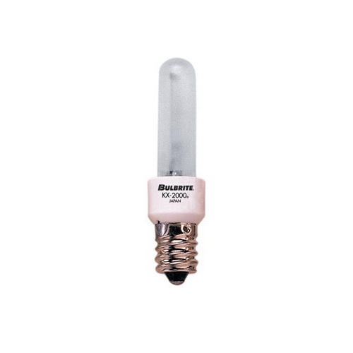 Picture of Bulbrite KX2000 Pack of (2) 20 Watt Dimmable Frost T3 Xenon Light Bulbs with Candelabra (E12) Base  2700K Warm White Light