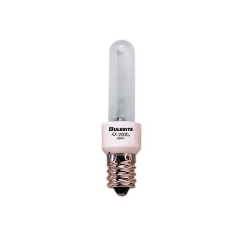Picture of Bulbrite KX2000 Pack of (2) 40 Watt Dimmable Frost T3 Xenon Light Bulbs with Candelabra (E12) Base  2700K Warm White Light