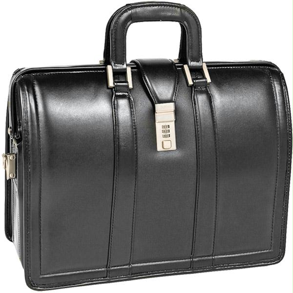 Picture of McKlein 17 Inch Morgan Black Leather Litigator Notebook Briefcase - 83345