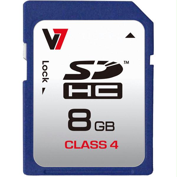 Picture of V7 8GB SDHC Class 4 Memory Card - VASDH8GCL4R-1N