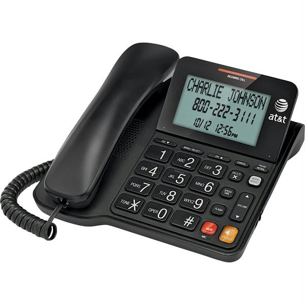 Picture of AT&T Corded Telephone with Caller ID and Call Waiting - Black - CL2940