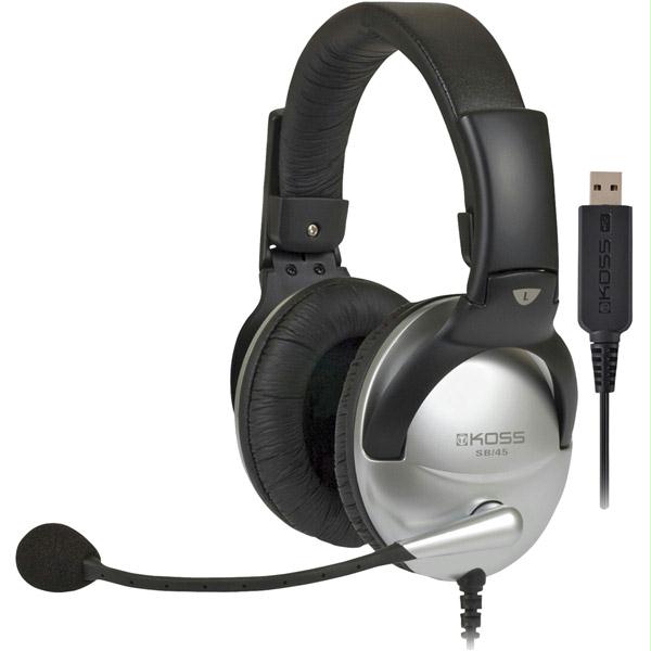 Picture of Koss Full-Size USB Communication Headset with Noise Reduction Microphone - SB45 USB