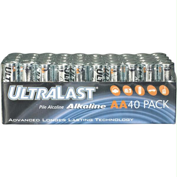 Picture of Ultralast AA Alkaline Battery Bulk Pack - 40 Pack - UL40AAVP
