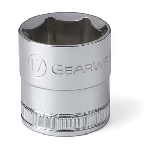 APEX TOOL  .38 Drive 17MM 6 Point Socket