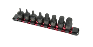 Sunex Tool Su3640 8 Pc .38 In. Dr. Stubby Triple Square Impact Bit Socket Set