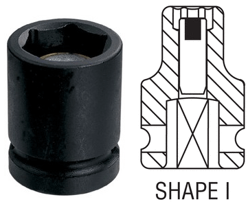 Grey Pneumatic 3/8" Drive x 1/4" Magnetic Standard Socket (1008RG)