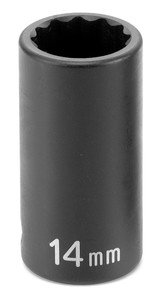 3/8" Drive, 12-Point; Semi-Deep Metric Socket, Socket 14Mm Semi Deep 12Pt