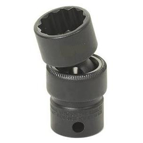 3/8" Drive, 16mm Size, Metric Socket, 12 Points, 16mm,3/8"D,Impact,Univ 12pt.,Blk