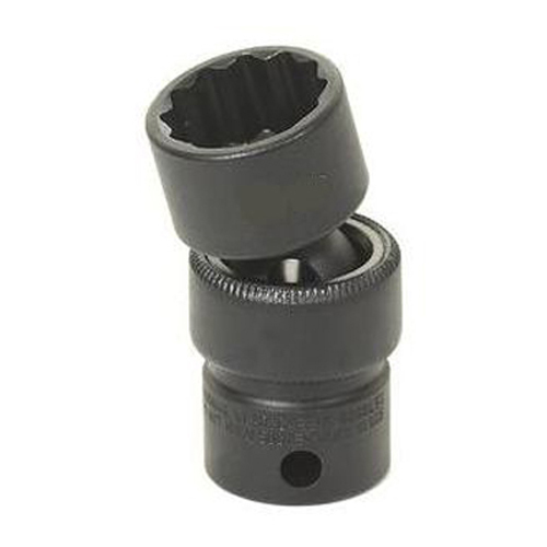3/8" Drive, 3/4 Size, SAE Socket, 12 Points, 3/4",3/8"D,Univ 12pt.,Blk