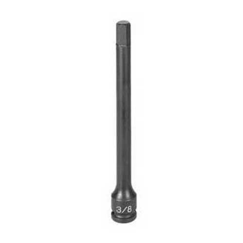 Grey Pneumatic Impact Hex Bit Socket, 3/8" Dr 11mm Hex Bit 6" (19116M)