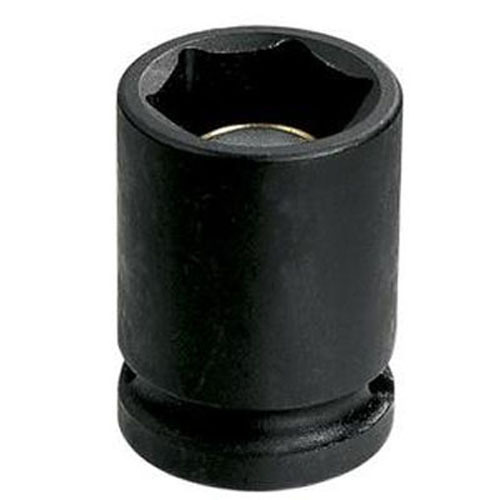 Grey Pneumatic 1/2" X 6 Point Short 1/2" Drive Magnetic Impact Socket (2016RG)