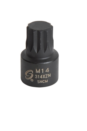 Sunex Tool 314XZN .38 Inch Dr. M14 Stubby Triple Square Impact Socket