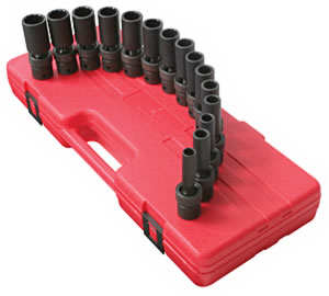 Sunex Tool 319MRD .38 Inch Dr 19Mm Semi-Deep Impact Socket