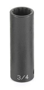 Grey Pneumatic 1/2" Drive 1-5/16" 12-Point Sae Deep Socket (82142D)