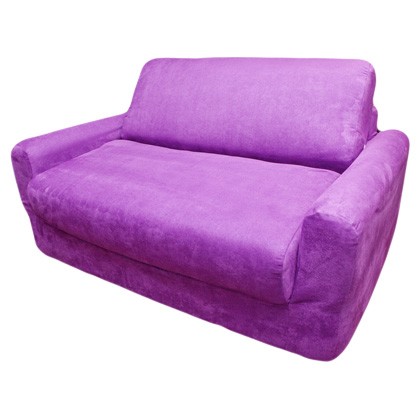 10206 Purple Micro Suede Sofa Sleeper -  Fun Furnishings