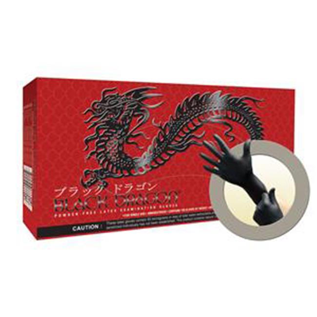 MICROFLEX MXBD-1003-PF Black Dragon Large Latex Fulle Textured Gloves