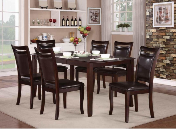 Home Elegance 2547-72 Maeve Dining Table in Dark Brown