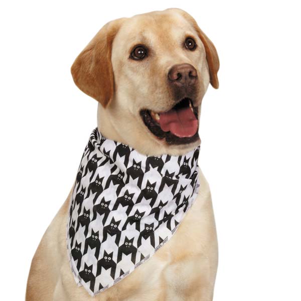 Picture of Aria North DT6486 95 Houndstooth Bat Bandana Wht-Blk