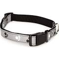 Picture of Casual Canine ZW4928 10 17 Reflective Pawprint Collar 10-16 In Black