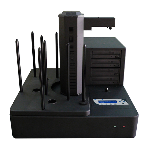 Picture of Vinpower Digital AERO660-S4T-BK Aero 4 Target Robotic Automatic DVD CD Disc Duplicator Tower 660 Disc Capacity and 500GB Hard Drive