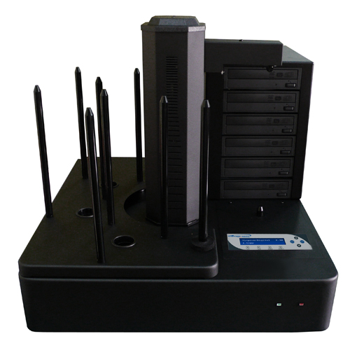 Picture of Vinpower Digital AERO660-S6T-BK Aero 6 Target Robotic Automatic DVD CD Disc Duplicator Tower 660 Disc Capacity and 500GB Hard Drive