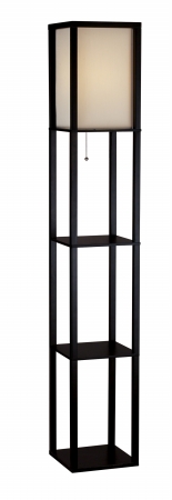 Picture of Adesso Furniture 3138-01 WRIGHT TALL FLOOR LAMP - BLACK