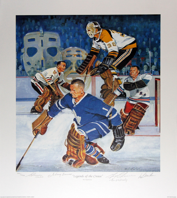 flat-litho-legendsofthecrease-large Legends Of The Crease Autographed Limited Edition Lithograph -  Autograph Authentic, AALCH30341