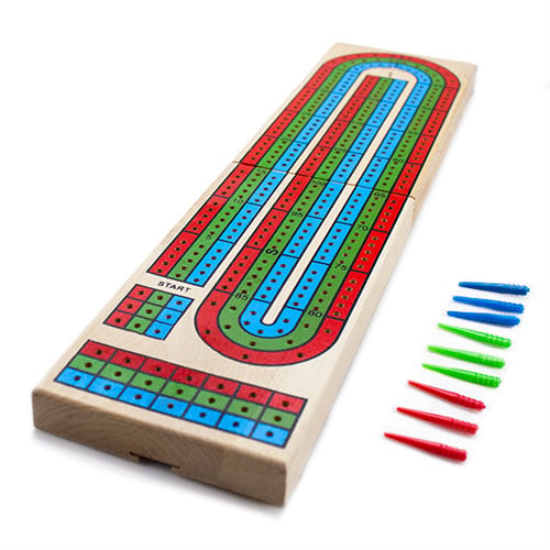 Picture of Brybelly Holdings GGAM-401 Wooden 3 Track Cribbage Board