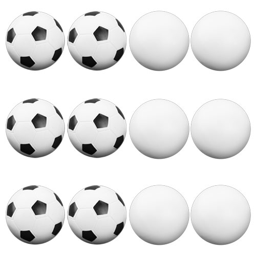Picture of Brybelly Holdings GFOO-003 12 Mixed Foosballs- Includes 6 Soccer Style and 6 Smooth