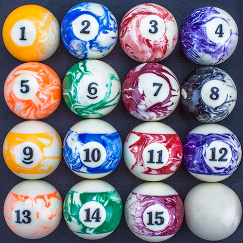 Picture of Brybelly Holdings SFELS-201 Marbled Pool Ball Set