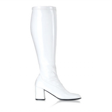 Picture of Pleaser Shoes 177765 Gogo - White Adult Boots - Wide Width - Size 8W