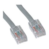 Cat5e Gray Copper Ethernet Patch Cable, Bootless, POE Compliant, 7 foot