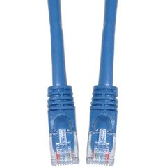 Cat6 Blue Copper Ethernet Patch Cable, Snagless/Molded Boot, POE Compliant, 4 foot
