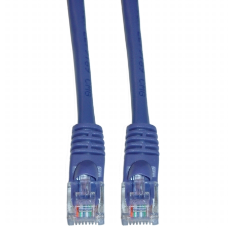 Cat6 Purple Copper Ethernet Patch Cable, Snagless/Molded Boot, POE Compliant, 4 foot