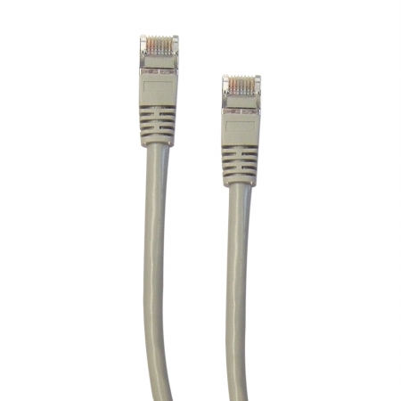 Shielded Cat5e Gray Copper Ethernet Cable, F/UTP, Snagless/Molded Boot, POE Compliant, 5 foot