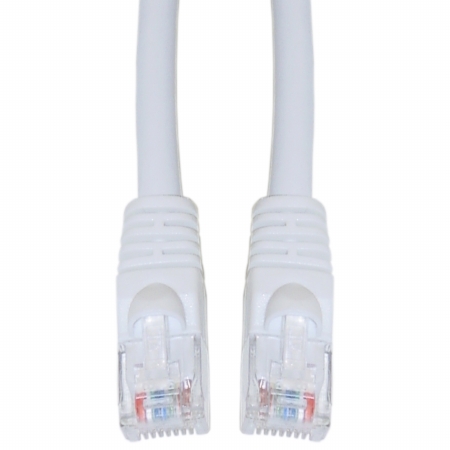 Cat6 White Copper Ethernet Patch Cable, Snagless/Molded Boot, POE Compliant, 6 foot