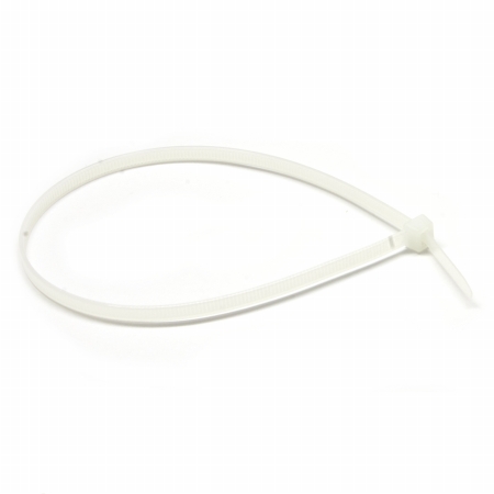 Cable Tie, 300 mm L, 84 mm Max Bundle Dia., Natural, Nylon, 40 lb Strength