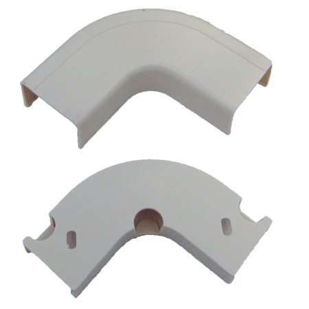 90 Deg Flat Elbow Raceway, 31R2 Series, White