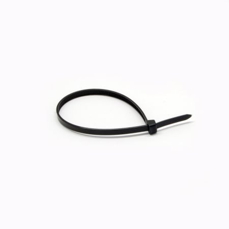 Cable Tie, 200 mm L, 52.5 mm Max Bundle Dia., Black, Nylon, 18 lb Strength