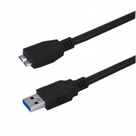 Micro USB 3.0 Cable, Black, Type A Male to Micro-B Male, 10 foot