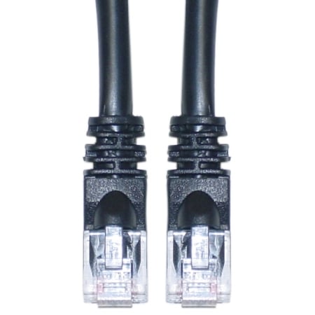 Cat6 Black Copper Ethernet Patch Cable, Snagless/Molded Boot, POE Compliant, 150 foot