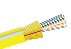 Plenum 6 Strand Indoor Distribution Fiber Optic Cable, OS2 9/125 Singlemode, Corning SMF-28