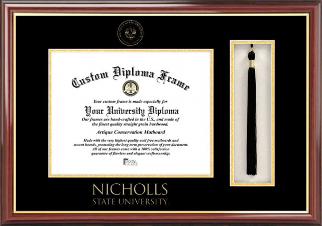 Picture of Campus Image LA997PMHGT Nicholls State Tassel Box and Diploma Frame