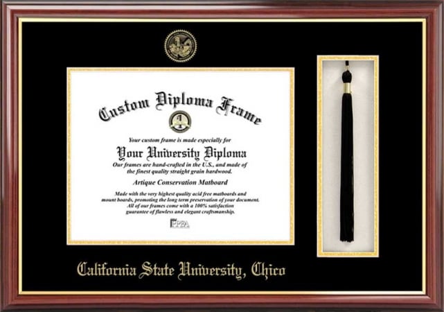 Picture of Campus Image CA919PMHGT California State University&#44; Chico Tassel Box and Diploma Frame