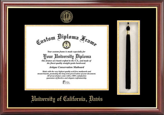 Picture of Campus Image CA942PMHGT University of California- Davis Tassel Box and Diploma Frame
